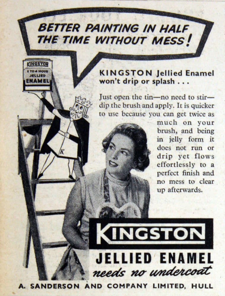 Kingston Jellied Enamel advertentie uit 1957