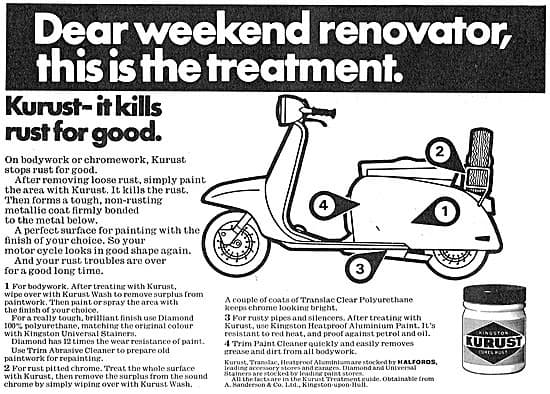 Kurust weekend renovator scooter advertentie