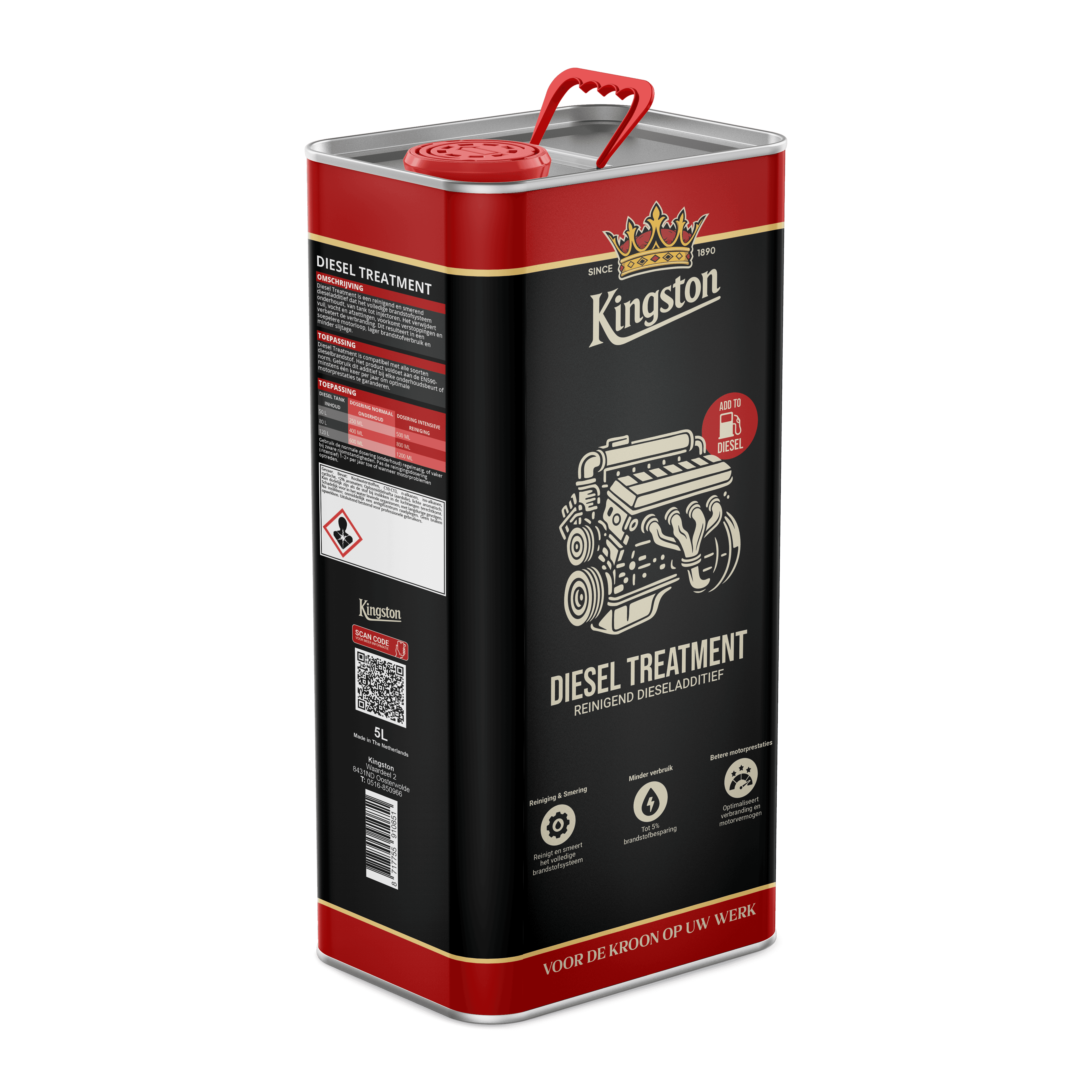 Kingston Diesel Treatment 5 Liter, Blik