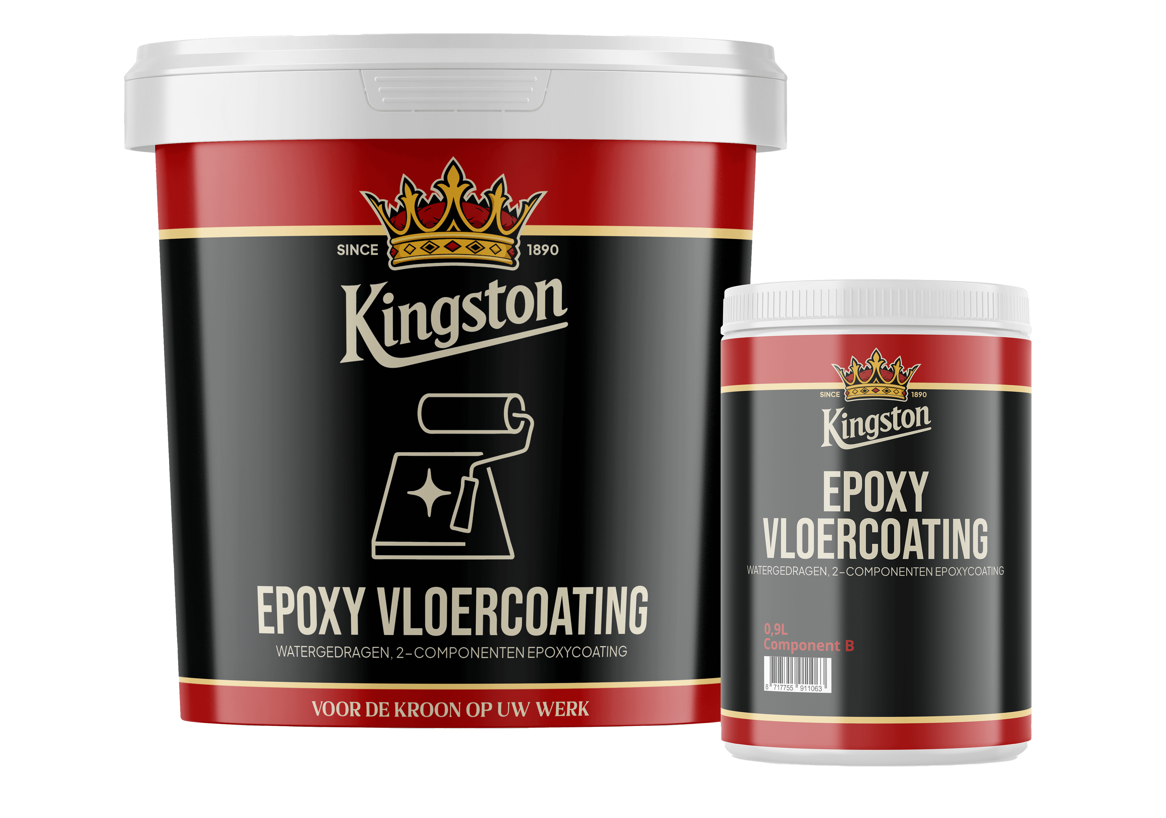 Kingston 2K Epoxy Vloercoating 5,1 kg, Lichtgrijs